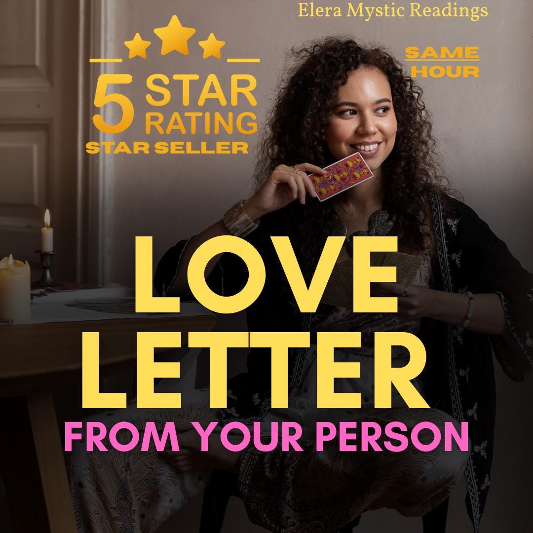 Love Letter from Your Person, Channeled Love Letter, Psychic Insights, Tarot Reading, Love Psychic Reading, Personalized Romantic Guidance